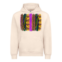 Sandshell mardi gras fleur de lis and beads brush stroke Urban Hoodie - Artiststas