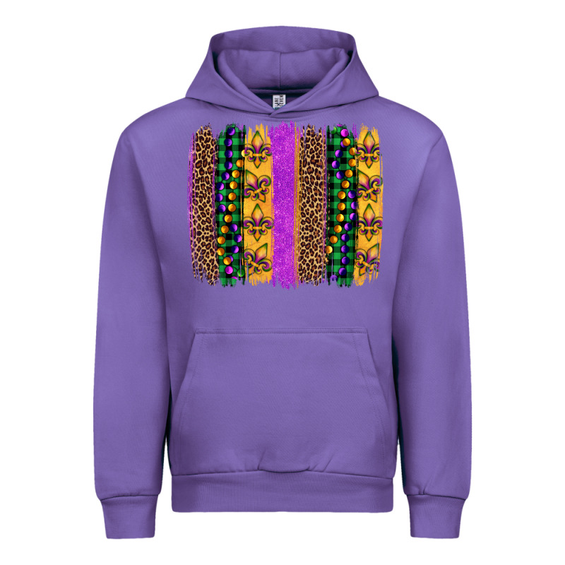 Mardi Gras Fleur De Lis And Beads Brush Stroke Urban Hoodie by Artiststas | Teevron