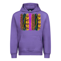 Tulip mardi gras fleur de lis and beads brush stroke Urban Hoodie - Artiststas