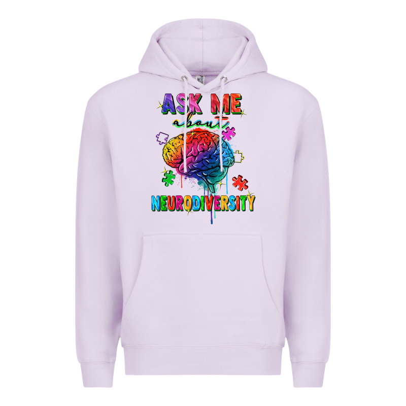 Ask Me About Neurodiversity Premium Hoodie by FaDigitalArtStudio | Teevron