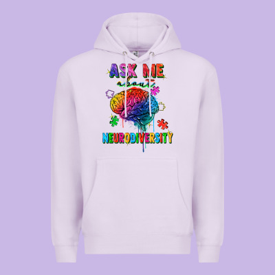 Ask Me About Neurodiversity Premium Hoodie Designed By Fadigitalartstudio