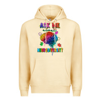 Pina Colada ask me about neurodiversity Premium Hoodie - FaDigitalArtStudio