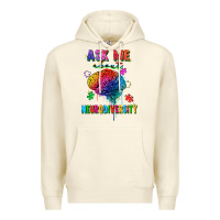 Sandshell ask me about neurodiversity Premium Hoodie - FaDigitalArtStudio