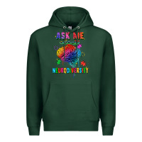 Sports Green ask me about neurodiversity Premium Hoodie - FaDigitalArtStudio