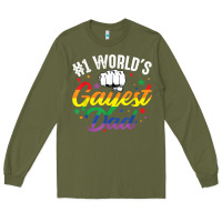 Army Green 1 worlds gayest dad funny fathers day lgbt pride r Long Sleeve Tee - tuanDangUi