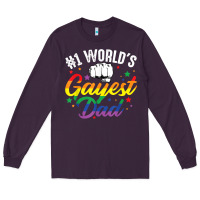 Plum 1 worlds gayest dad funny fathers day lgbt pride r Long Sleeve Tee - tuanDangUi
