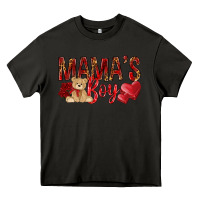 Asphalt mamas boy with leopard Heavy Core Tee - NancyCooperArtShop