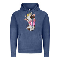 Vintage Denim cute cow Vintage Hoodie - texasbilliewilder