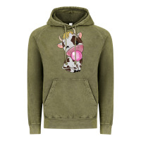 Vintage Olive cute cow Vintage Hoodie - texasbilliewilder