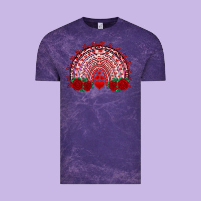 Valentines Day Rainbow With Roses Vintage Tee Designed By Ranaportraitstore