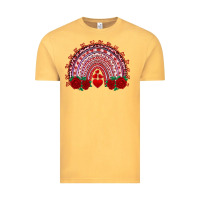 Vintage Mustard valentines day rainbow with roses Vintage Tee - RanaPortraitStore