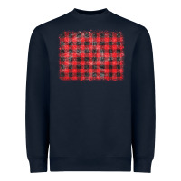 Navy distressed buffalo plaid background Heavyweight Sweatshirt - CowCowDesign