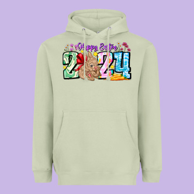 Happy Easter 2024 Heavyweight Hoodie Designed By Cowhidedigitalart