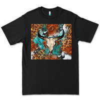 Black Western with bull skull Premium Tee - NancyCooperArtShop