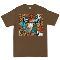 Cacao Western with bull skull Premium Tee - NancyCooperArtShop