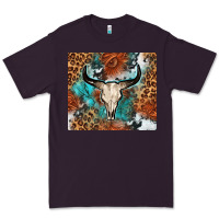 Plum Western with bull skull Premium Tee - NancyCooperArtShop