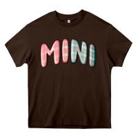 Chocolate Brown mini christmas plaid Heavy Core Tee - MaliasSmallBusiness