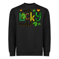 Black One lucky auntie St. Patrick's Heavyweight Sweatshirt - OliviaCreatesArt