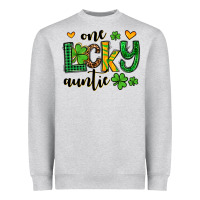 One Lucky Auntie St. Patrick's Heavyweight Sweatshirt | Teevron