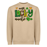 Mushroom One lucky auntie St. Patrick's Heavyweight Sweatshirt - OliviaCreatesArt