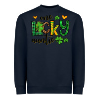 Navy One lucky auntie St. Patrick's Heavyweight Sweatshirt - OliviaCreatesArt