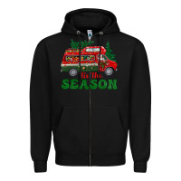 Black christmas 'tis the season Zipper Hoodie - BundleAndBundleShop