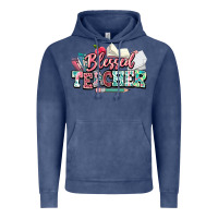 Vintage Denim blessed teacher school Vintage Hoodie - NancyCooperArtShop