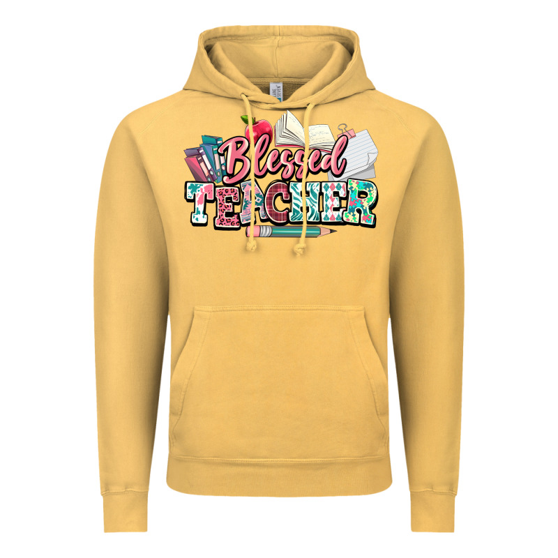 Blessed Teacher School Vintage Hoodie by NancyCooperArtShop | Teevron