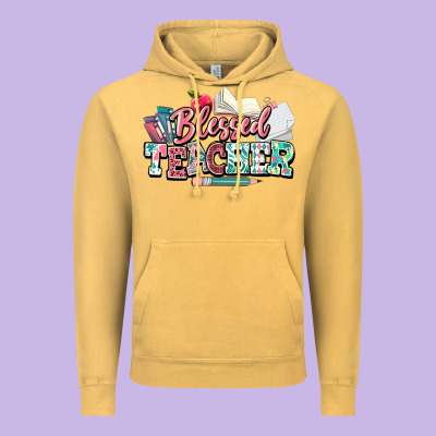 Blessed Teacher School Vintage Hoodie Designed By Nancycooperartshop