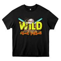 Black wild about softball Heavy Core Tee - NancyCooperArtShop