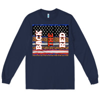 Navy America back the red Long Sleeve Tee - TumblerDesignByShophia