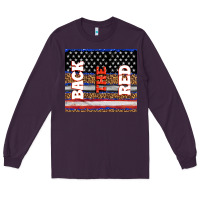 Plum America back the red Long Sleeve Tee - TumblerDesignByShophia