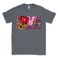 Charcoal Heather valentine's day love like jesus Classic Tee - RanaPortraitStore