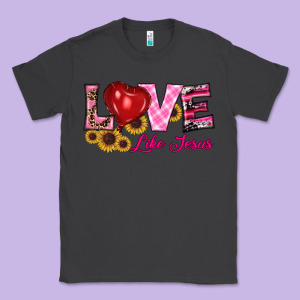 Valentine's Day Love Like Jesus Classic Tee Designed By Ranaportraitstore