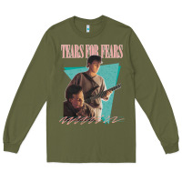 Army Green vintage style 80s tears for fears design Long Sleeve Tee - tuanDangUi