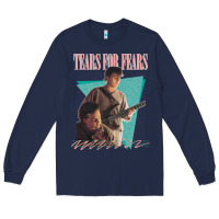 Navy vintage style 80s tears for fears design Long Sleeve Tee - tuanDangUi