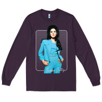 Plum bobbie gentry  vintage style fan design1 Long Sleeve Tee - tuanDangUi