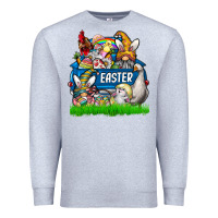 Heather Grey easter Premium Sweatshirt - CowhideDigitalArt