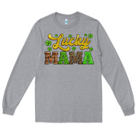 Heather Grey lucky mama st patricks day Long Sleeve Tee - Jasminsmagicworld