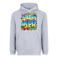 Heather Grey summer time Heavyweight Hoodie - CowhideDigitalArt