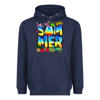 Navy summer time Heavyweight Hoodie - CowhideDigitalArt
