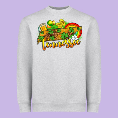St. Patrick's Tennessee Map Heavyweight Sweatshirt Designed By Oliviacreatesart