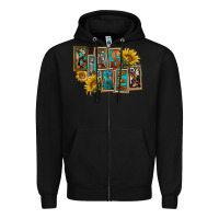 Black Western Blessed Zipper Hoodie - FaDigitalArtStudio