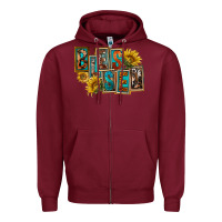 Burgundy Western Blessed Zipper Hoodie - FaDigitalArtStudio