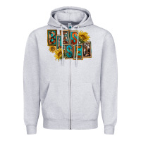 Heather Grey Western Blessed Zipper Hoodie - FaDigitalArtStudio