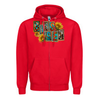 Red Western Blessed Zipper Hoodie - FaDigitalArtStudio