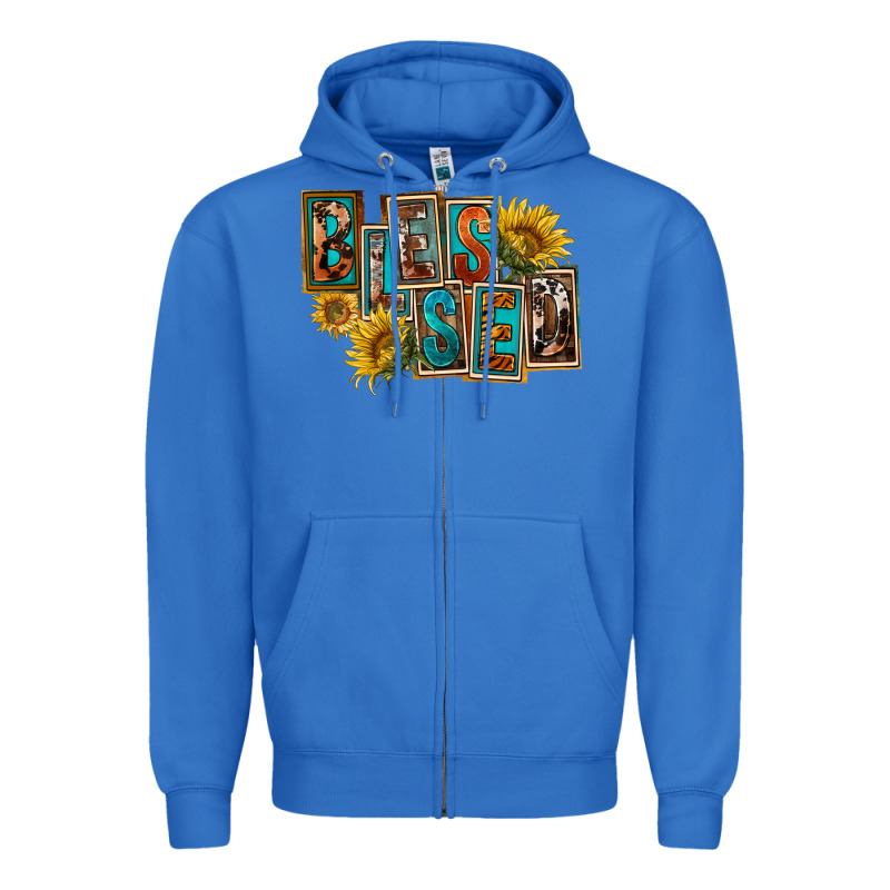 Western Blessed Zipper Hoodie by FaDigitalArtStudio | Teevron