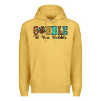 Antique Gold gobble til you wobble thanksgiving turkey Premium Hoodie - RanaPortraitStore