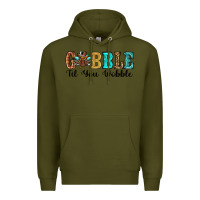 Army Green gobble til you wobble thanksgiving turkey Premium Hoodie - RanaPortraitStore