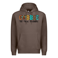 Coffee gobble til you wobble thanksgiving turkey Premium Hoodie - RanaPortraitStore